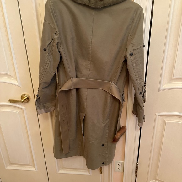 ERMANNO SCERVINO PARKA WITHREAL MINK FUR